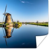 Poster Molens - Holland - Water - 100x100 cm XXL