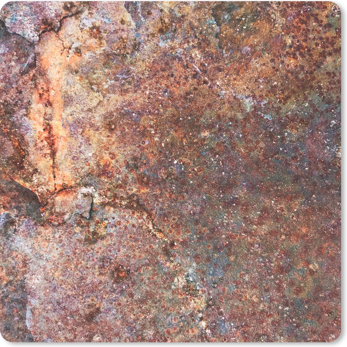 Muismat 30x30 cm - Mousepad IJzer - Roest print - Retro - Muismatten