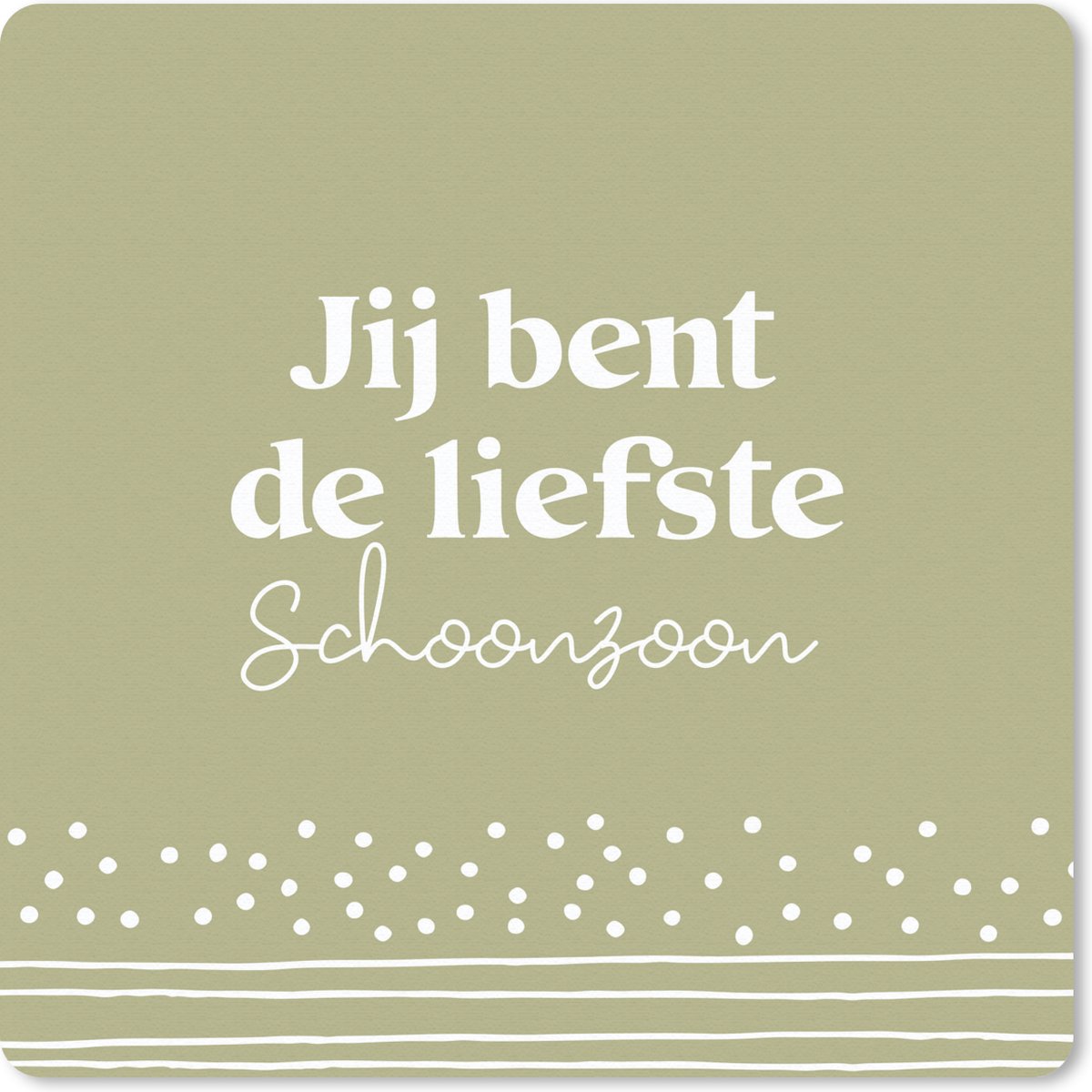 Muismat 20x20 cm - Mousepad Spreuken - Familie - Zoon - Muismatten