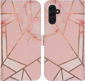 iMoshion Design Softcase Book Case Samsung A13 (5G) / A04s hoesje - Pink Graphic