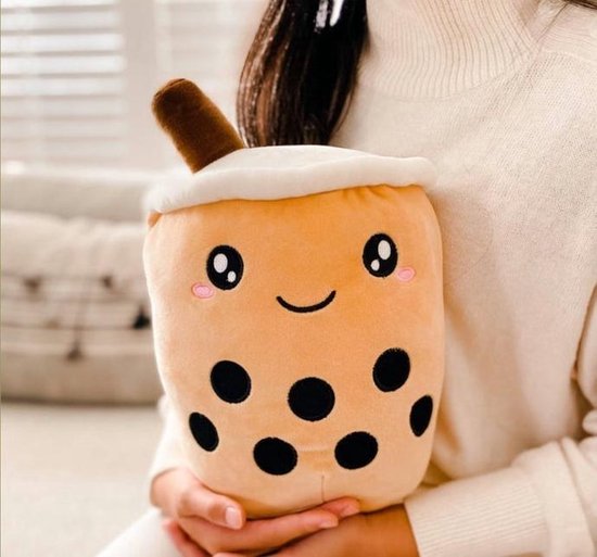 Bubble Tea Pluche Kussens, Schattig Boba Pluche Zacht Speelgoed Reusachtig Boba Opgevuld Snimal Kussen voor Boba Liefhebbers (35cm, Green