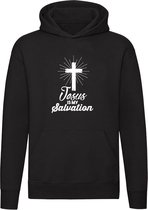 Jesus is my Salvation | Unisex | Trui | Sweater | Hoodie | Capuchon | Zwart | Jezus is mijn redding | Messias | Christen | Christendom | Evangelie | Nieuwe Testament | God