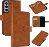 UNIQ Accessory Samsung Galaxy S22 Bruin Kunstleer Book Case Telefoonhoesje - Bescherming & Stijl