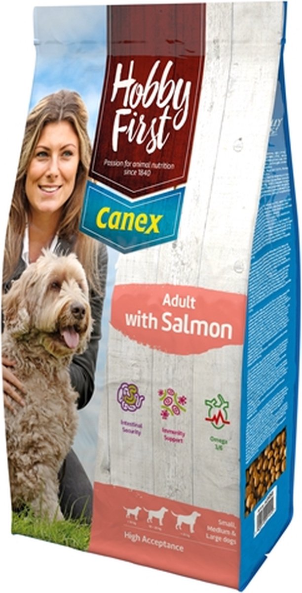 HobbyFirst Canex Hobbyfirst canex adult met zalm - 12 kg - 1 stuks