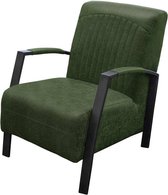Industriële fauteuil Giulietta | Lederlook Missouri groen 10 | 61 cm breed
