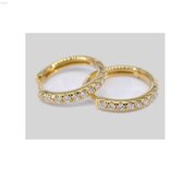 Hetty'S - 18 karaat - gouden oorringen - met Diamant - 15 mm - Certificaat