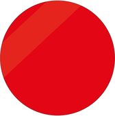 Blanco rood glans sticker, beschrijfbaar 100 mm