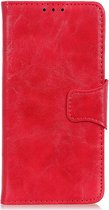 Shop4 - OnePlus Nord 2 5G Case - Etui Portefeuille avec Porte-Cartes Cabello Rouge