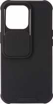 Shop4 - iPhone 13 Pro Hoesje - Harde Back Case Privacy Zwart