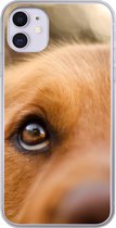 Geschikt voor iPhone 11 hoesje - De twinkeling in het oog van de Golden Retriever - Siliconen Telefoonhoesje