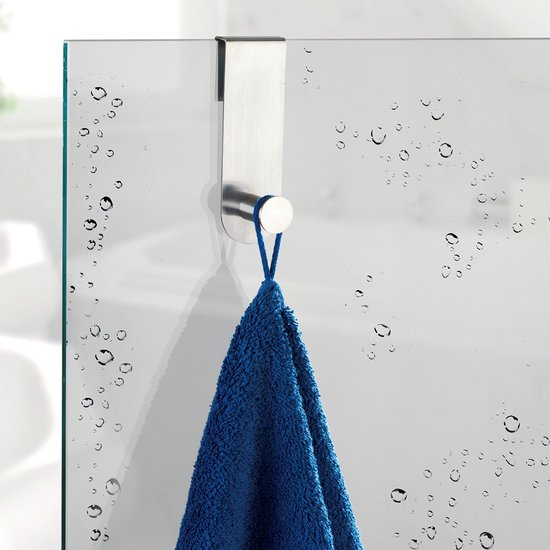 Wenko Handdoekhaak douchewand Zilver Ophangen zonder boren