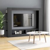 Decoways - Tv-meubel 152x22x113 cm spaanplaat grijs