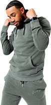 Justhype Acid Wash Hoody TWLR-135, Mannen, Groen, Sweatshirt, maat: M