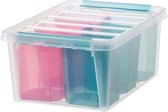 Bol.com SmartStore - Colour 15 Opbergbox 14 liter met 6 Vakverdelers - Polypropyleen - Transparant aanbieding