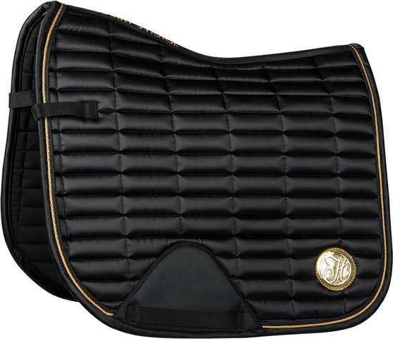 Foto: Harry s horse zadeldek denici cavalli gold satin black gold veelzijdigheid cob