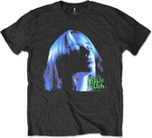 Billie Eilish Heren Tshirt -XL- Neon Shadow Blue Zwart