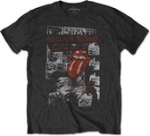 The Rolling Stones Heren Tshirt -XL- Elite Faded Zwart