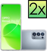 Oppo Reno 6 Pro 5G Hoesje Transparant Cover Case Hoes - 2x