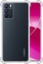 Hoesje Geschikt voor OPPO Reno 6 Hoesje Shockproof Case Siliconen - Hoes Geschikt voor OPPO Reno 6 Hoes Cover Siliconen - Transparant