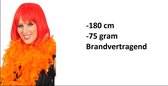 Boa oranje 180cm 75 gram brandvertragend - Carnaval thema feest festival veren