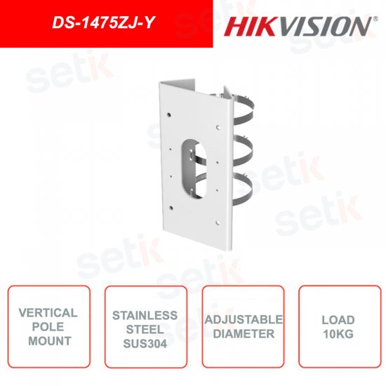 Hikvision DS-1475ZJ-Y verticale paalmontage van RVS