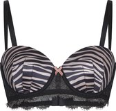 LingaDore Strapless Balconet BH - 7016-2 - Zebra print - 85E