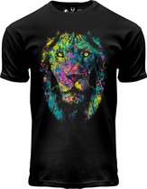 Fox Originals Neon met Blacklight Splatter Lion Essentials Heren T-shirt Maat XL