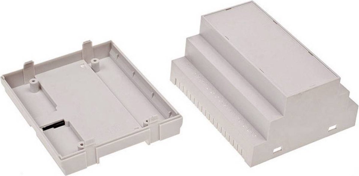 TRU COMPONENTS TC-7910828 DIN-rail-behuizing 65 x 90 x 105 ABS-V0 Grijs 1 stuk(s)