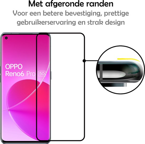 Protecteur d'écran OPPO Reno 6 Pro - Glas protecteur d'écran OPPO Reno 6 Pro - Glas protecteur d'écran OPPO Reno 6 Pro Extra fort - 2 pièces