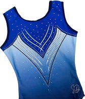 Sparkle&Dream Gympakje Turnpakje Ella Blauw - INT | maat 110 - 116 voor turnen en gymnastiek