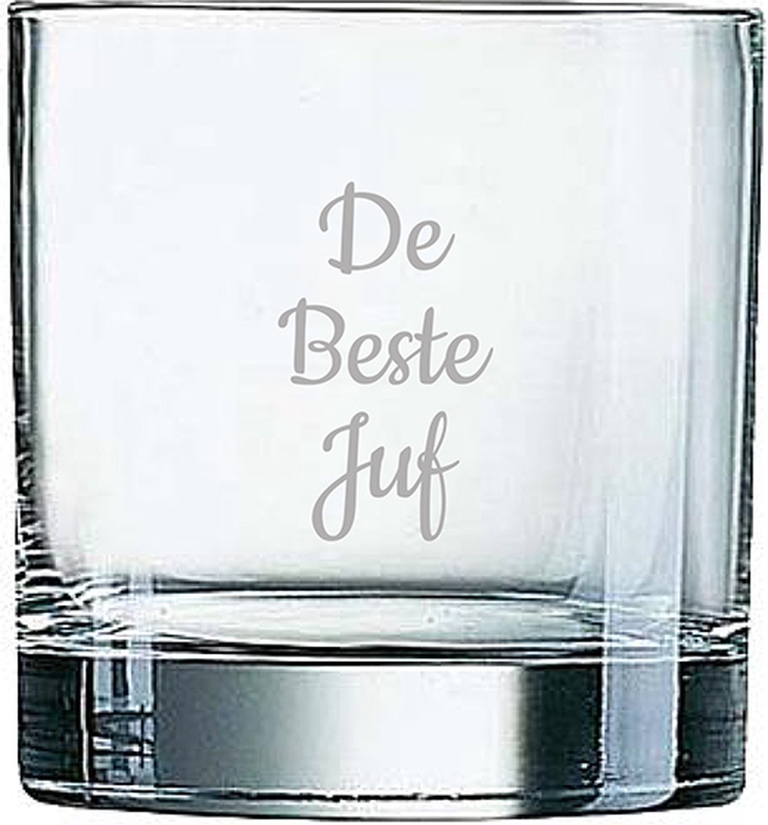 Gegraveerde Whiskeyglas 38cl De Beste Juf