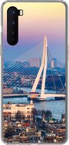 Geschikt voor OnePlus Nord hoesje - Rotterdam - Skyline - Zonsondergang - Siliconen Telefoonhoesje