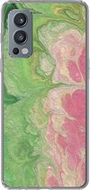 Telefoonhoesje Geschikt voor OnePlus Nord 2 5G hoesje - Verf - Kunst - Psychedelisch - Siliconen Telefoonhoesje