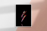 Poster Neon Lightning  - 13x18cm - Premium Museumkwaliteit - Uit Eigen Studio HYPED.®