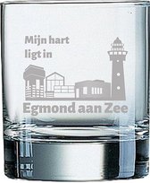 Gegraveerde Whiskeyglas 20cl Egmond aan Zee