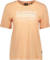 G-Star RAW T-shirt Originals Labels R T Wmn Peach Nougat Dames Maat - M