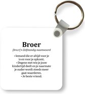 Sleutelhanger - Uitdeelcadeautjes - Woordenboek - Broer definitie - Spreuken - Broer - Quotes - Plastic