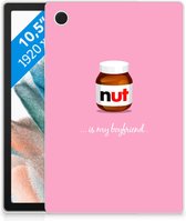 Cover Samsung Galaxy Tab A8 2021 Leuk Siliconen Hoes Nut Boyfriend met transparant zijkanten