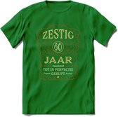 60 Jaar Legendarisch Gerijpt T-Shirt | Roest - Ivoor | Grappig Verjaardag Cadeau | Dames - Heren | - Donker Groen - L