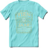 10 Jaar Legendarisch Gerijpt T-Shirt | Okergeel - Ivoor | Grappig Verjaardag Cadeau | Dames - Heren | - Licht Blauw - XL
