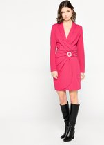 LOLALIZA Bodycon-jurk met gesp - Fuchsia - Maat 46