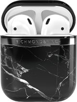 Apple AirPods 1 Hoesje - Richmond & Finch - Freedom Serie - Hard Kunststof Hoesje - Black Marble - Hoesje Geschikt Voor Apple AirPods 1