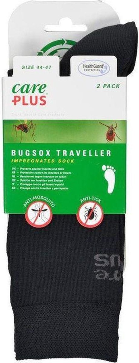 Care Plus Bugsox Traveller Black- 2-pack -mt 44-47