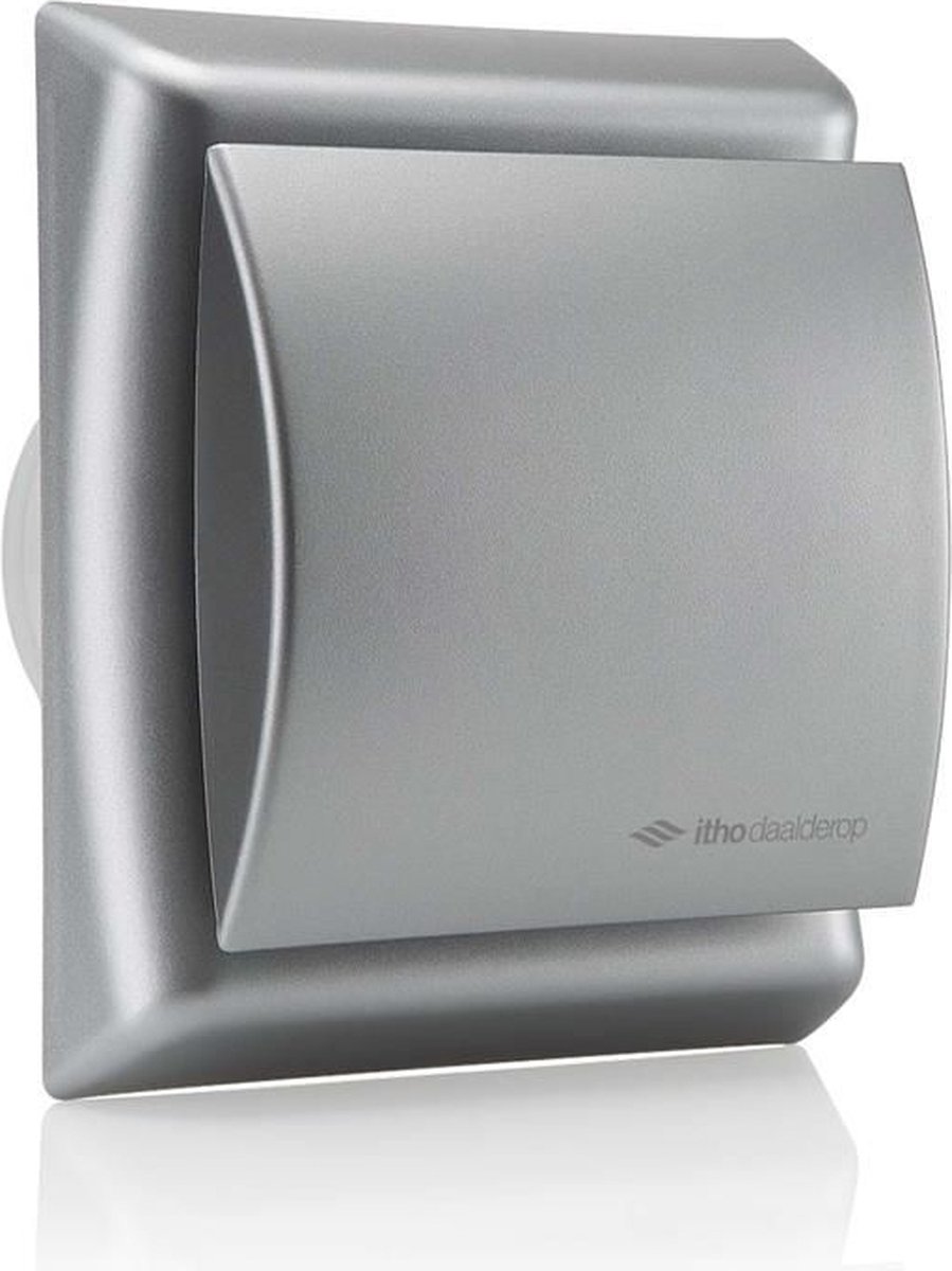 Itho Daalderop badkamerventilator Ø 100 mm- mat zilver met timer BTVZ-N211 T