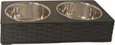 DINNERSET WICKER RVS ZWART 30CM