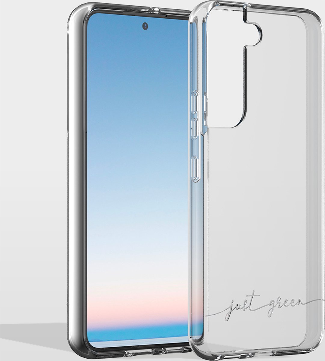 Samsung Galaxy S22 biologisch afbreekbaar, Just Green transparant hoesje