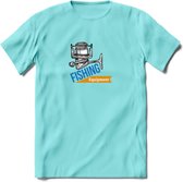 Fishing Equipment - Vissen T-Shirt | Grappig Verjaardag Vis Hobby Cadeau Shirt | Dames - Heren - Unisex | Tshirt Hengelsport Kleding Kado - Licht Blauw - L