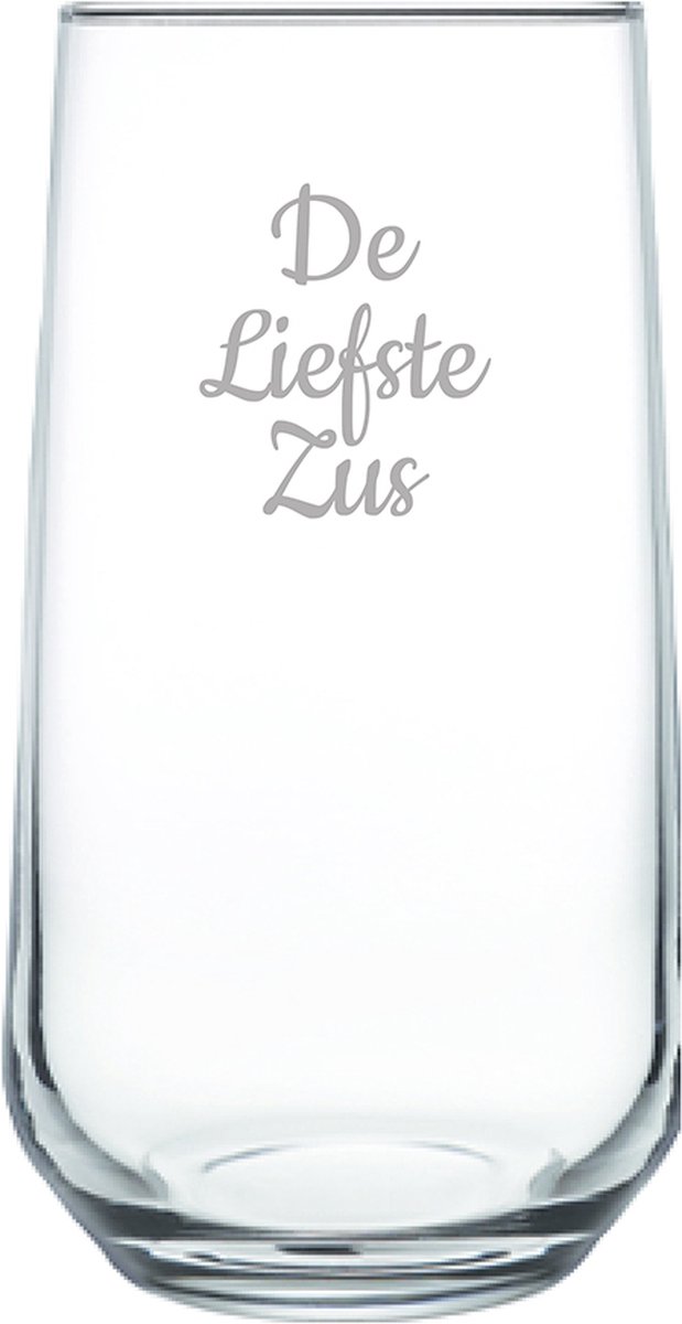 Gegraveerde Drinkglas 47cl De Liefste Zus