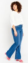 LOLALIZA Wijduitlopende jeans - Blauw - Maat 48