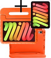 Hoesje Geschikt voor iPad Mini 6 Hoesje Kinderhoes Shockproof Hoes Kids Case Met Screenprotector - Oranje